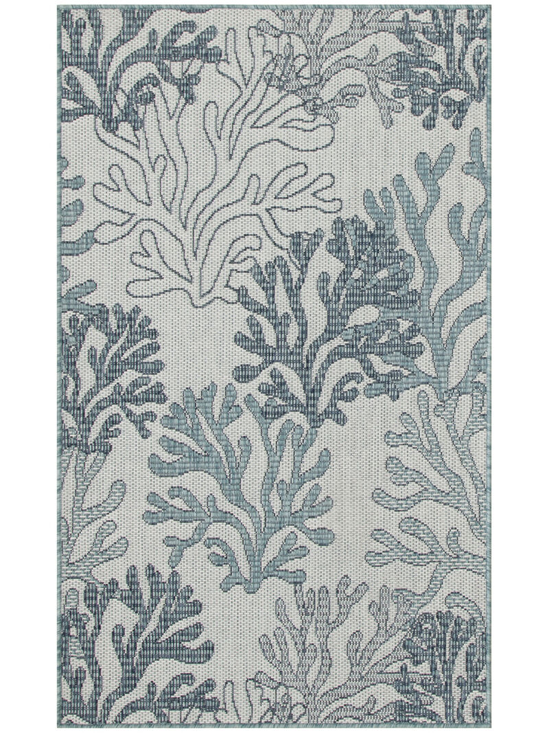 Garden Oasis GOA05 Blue 3' x 5' Rug