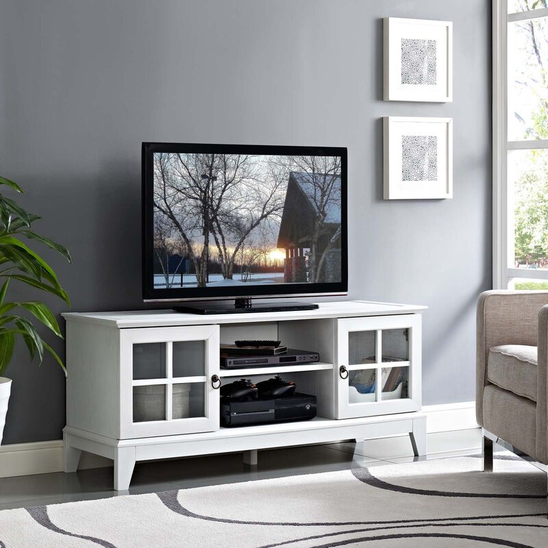 Modway Isle Coastal Contemporary 47 Inch TV Stand in White image number 3