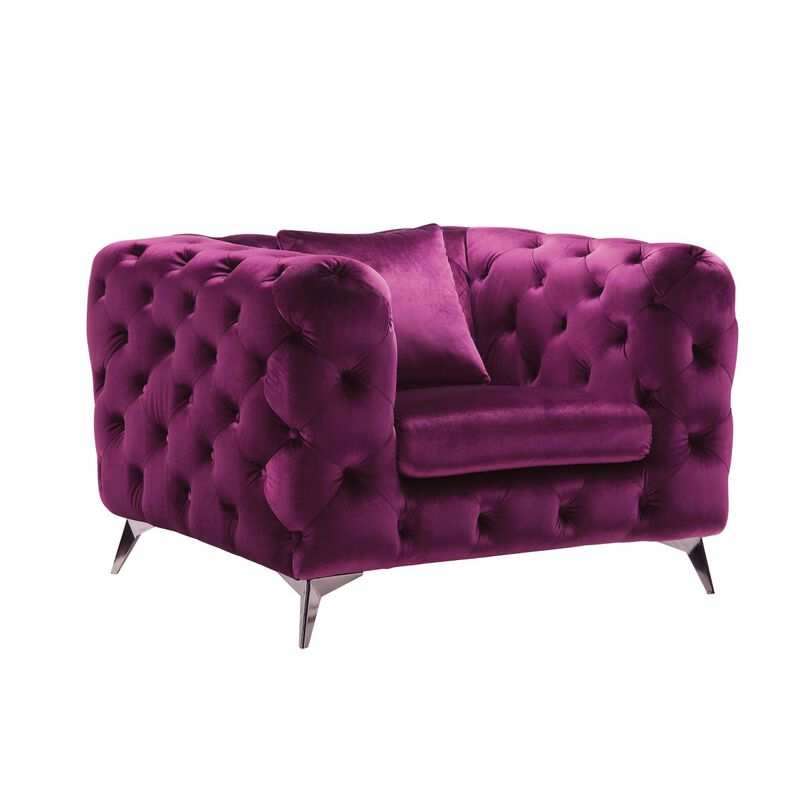 Atronia Chair, Purple Fabric
