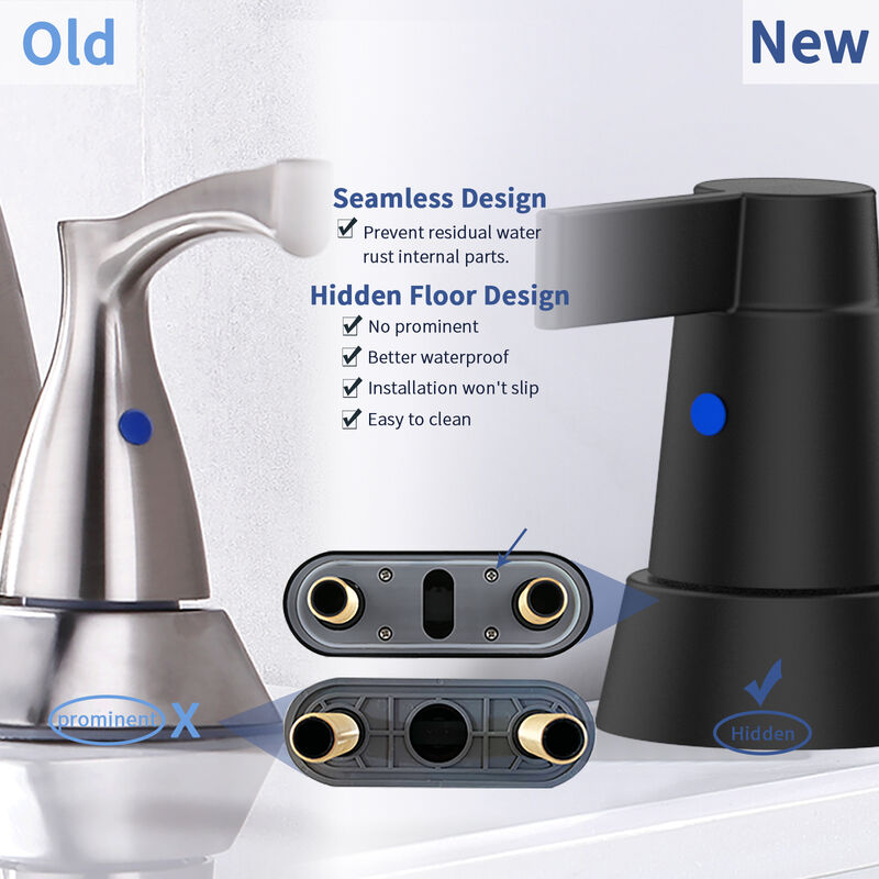 2-Handle Bathroom Sink Faucet with 360&deg; High Arc Swivel Spout & Centerset Design for Modern Vanity