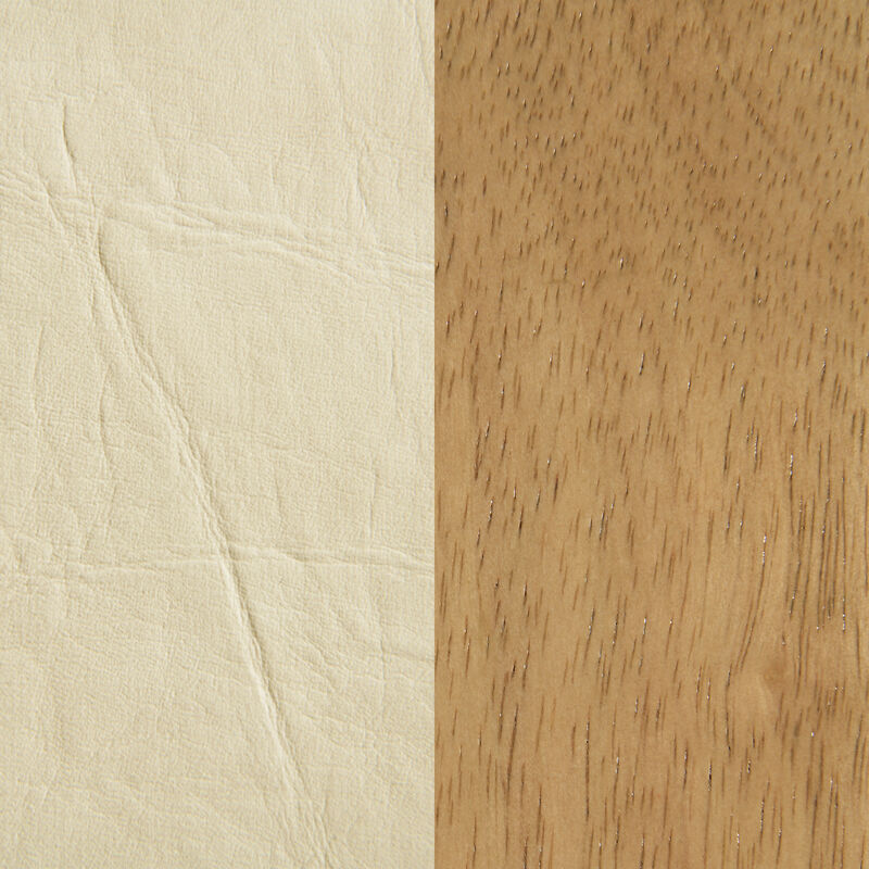 Meridian Furniture Asher Cream Vegan Leather King Bed