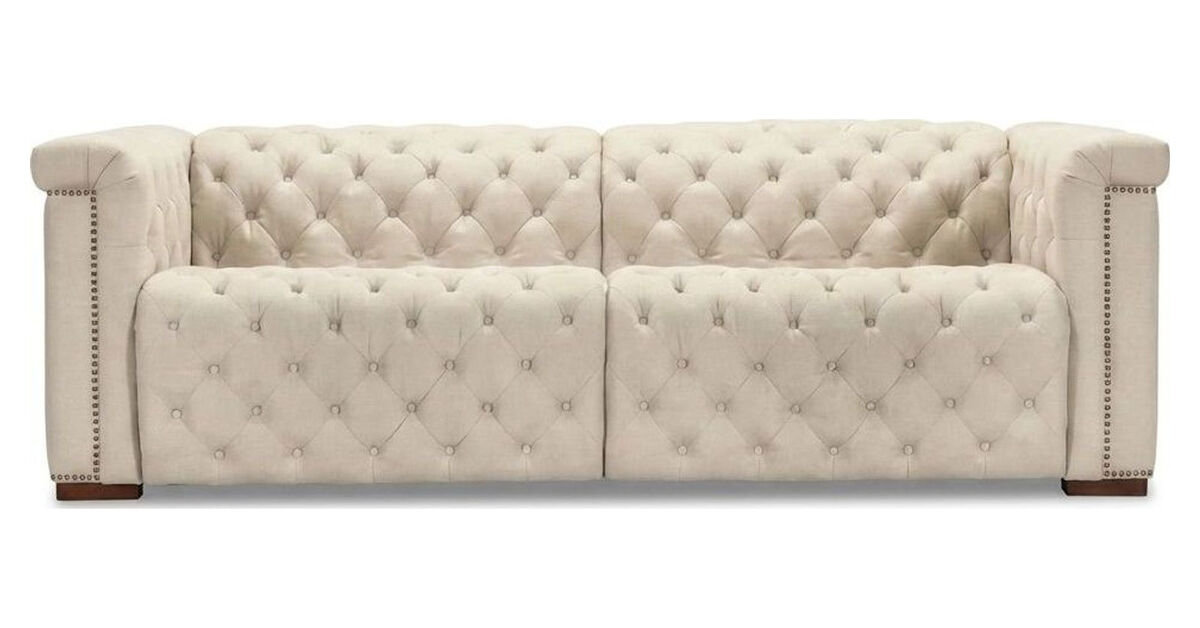Savion Deux Fabric Sofa with Power Recliners and Power Headrests