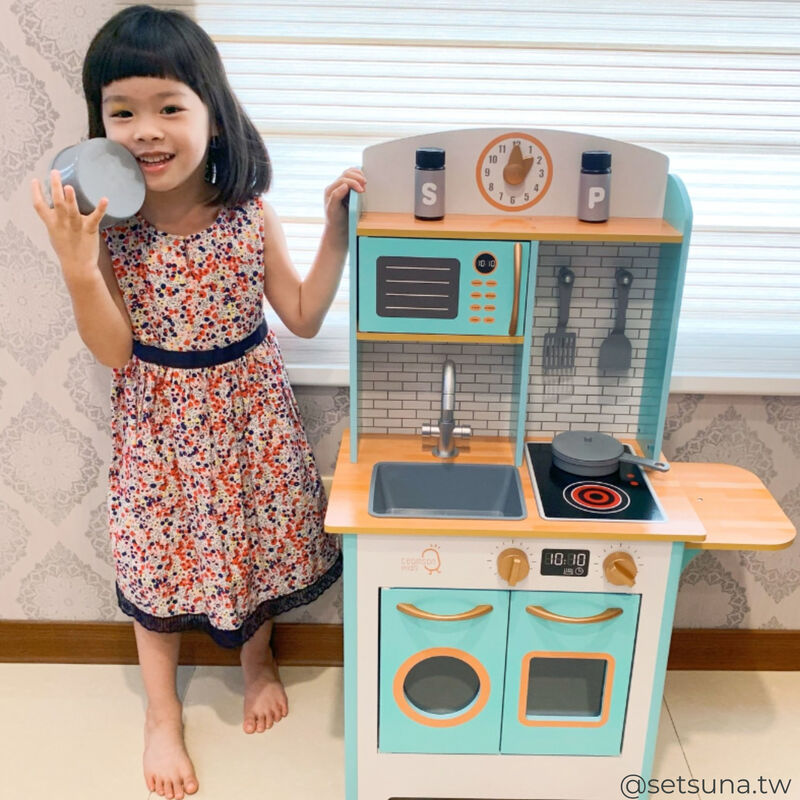 Little Chef Santos Retro Kitchen Playset, Aqua/White image number 5