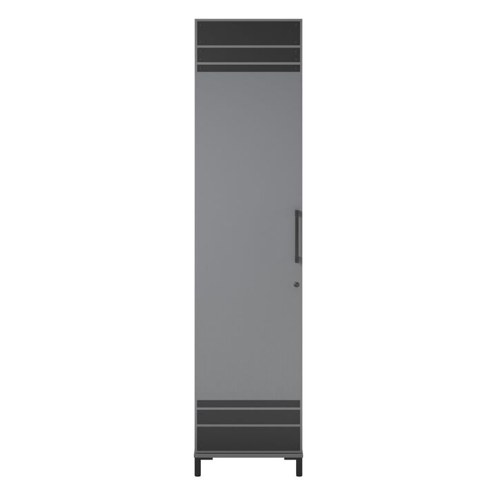 Systembuild Evolution Shelby Tall 1 Door Garage Storage Cabinet, Graphite