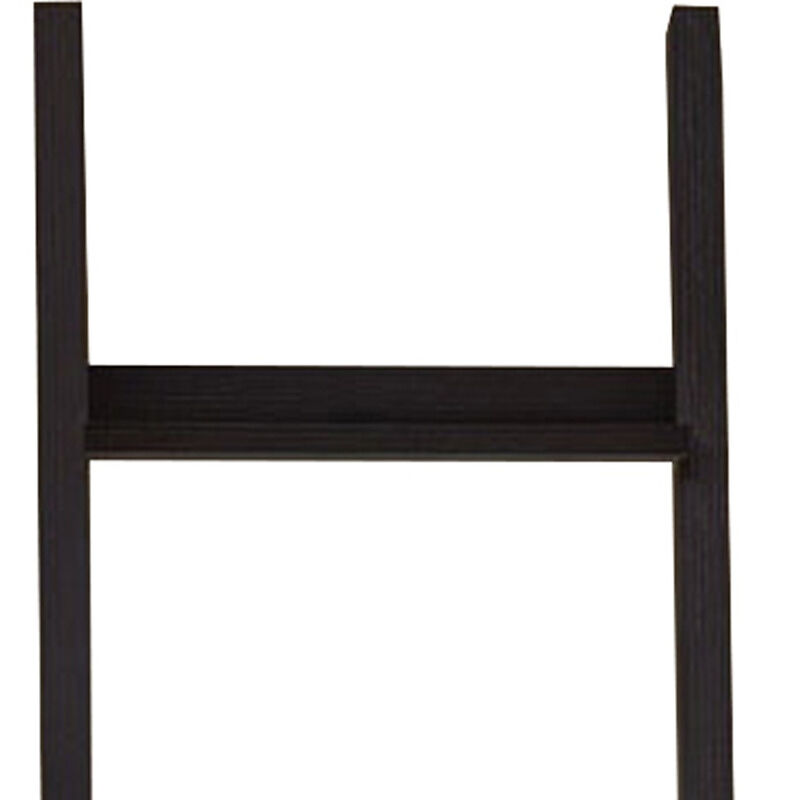 Wood Ladder Bookcase with Tiered Shelves for Display and Storage image number 2