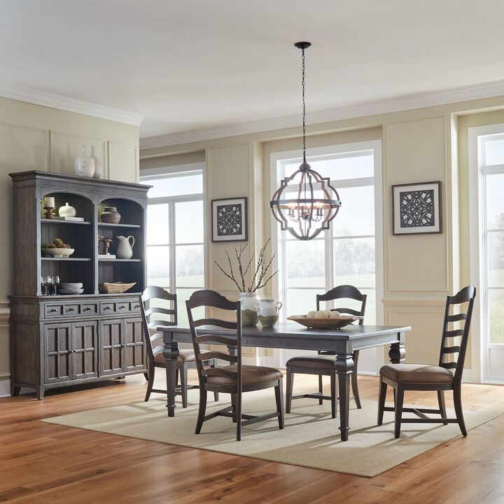 Liberty Furniture Paradise Valley 5 Piece Rectangular Table Set in Saddle Brown color
