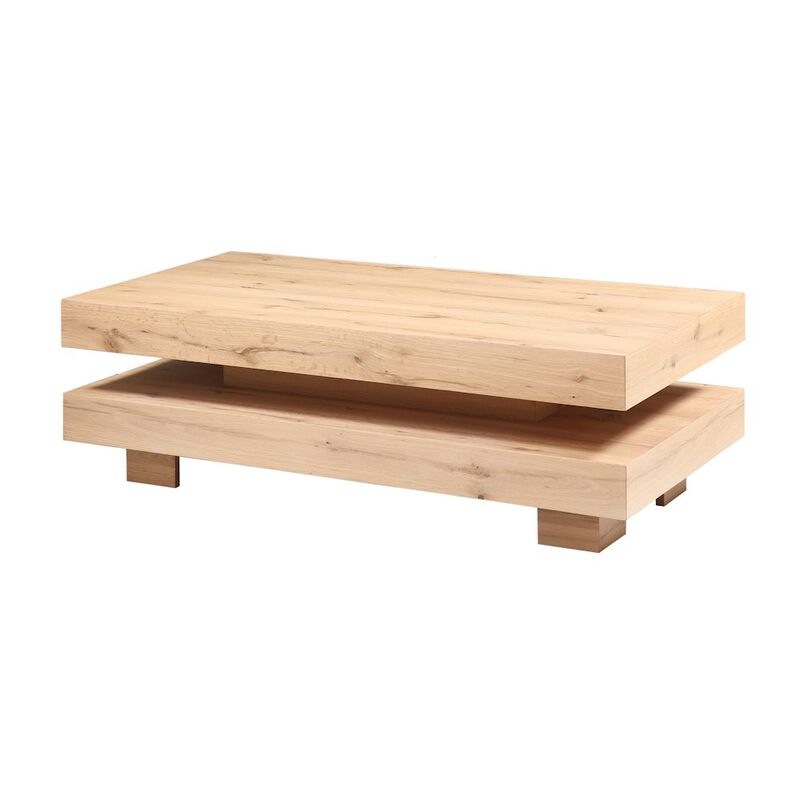 World Interiors Alpine 55 Coffee Table in Distressed Oak