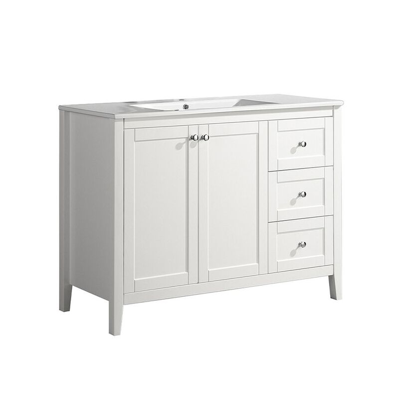 Cannes 48 Single, Two Doors, Three Drawers, Bathroom Vanity image number 7