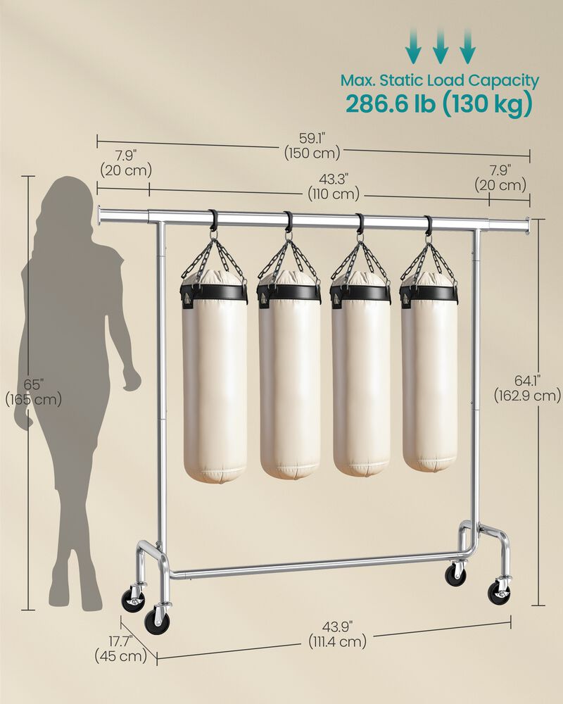 Heavy Duty Clothing Rack Sturdy Metal Garment Rack Organizer image number 2