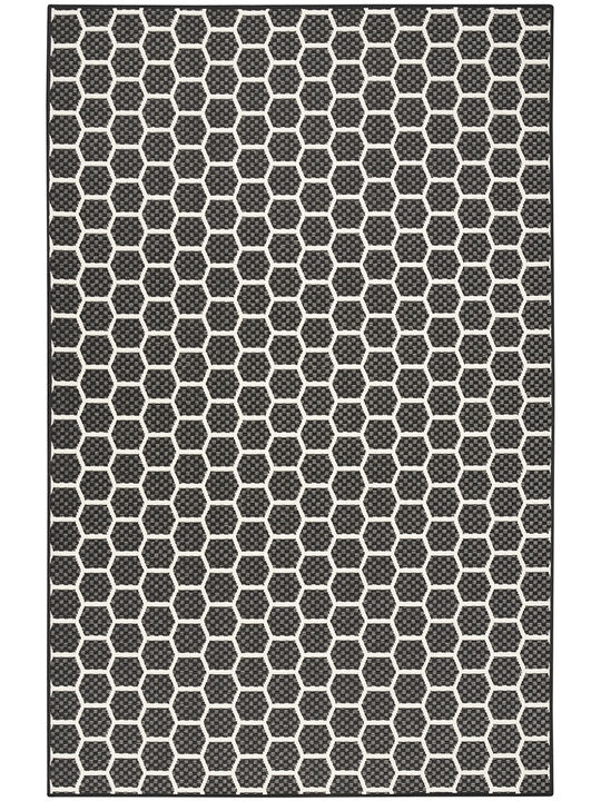 Twist Reversible TWS01 Black 6' x 9' Rug
