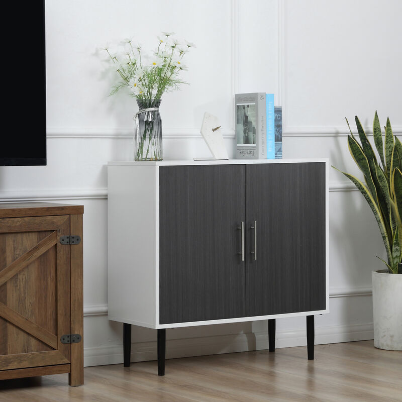 Accent Storage Cabinet Sideboard Buffet for Kitchen, Dining Room, Hallway, Grey