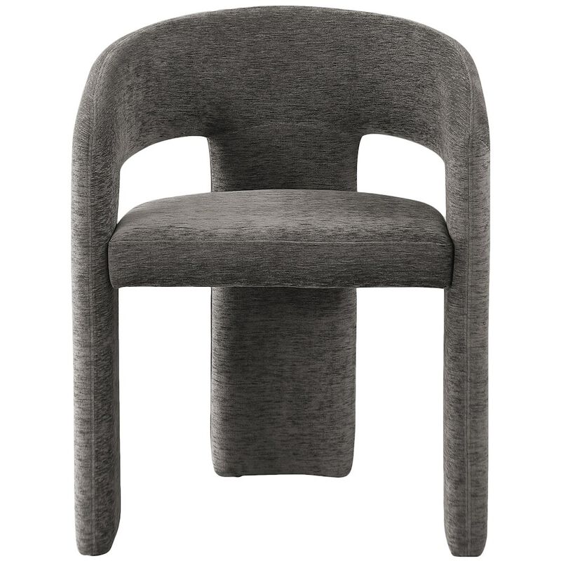 Meridian Furniture Rendition Grey Plush Fabric Dining Chair