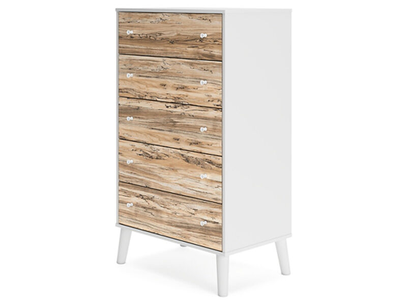 Piperton 5 Drawer Chest of Drawers in White