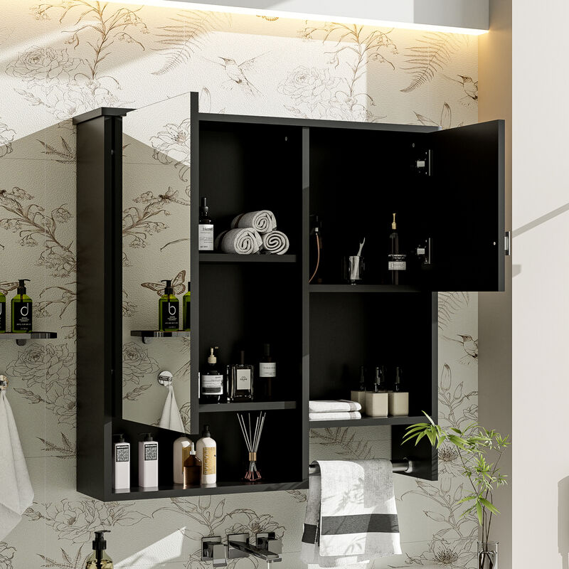 ELEMENT ACE Modern Wall Mounted Bathroom Medicine Cabinet with Adjustable Shelves image number 4