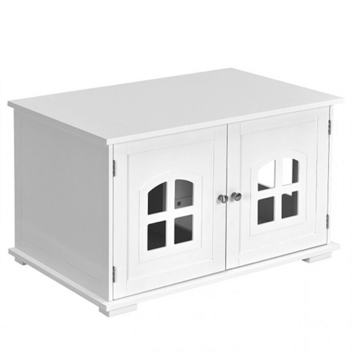Ventilated Cat Litter Box – Large Modern Design with Covered Privacy Divider
