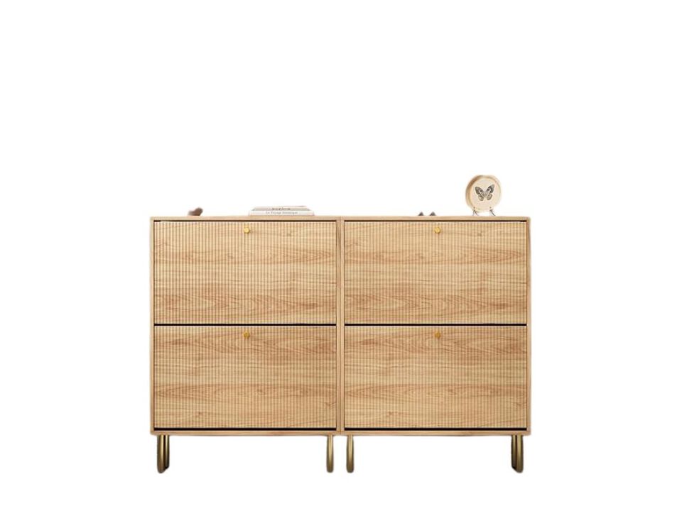 Slim Entryway Shoe Storage Cabinet Space Saving Gold Ultra