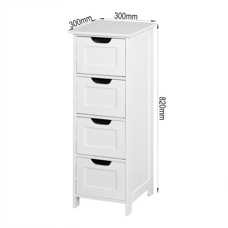 Streamdale Bathroom Storage Cabinet, Freestanding Cabinet With Drawers