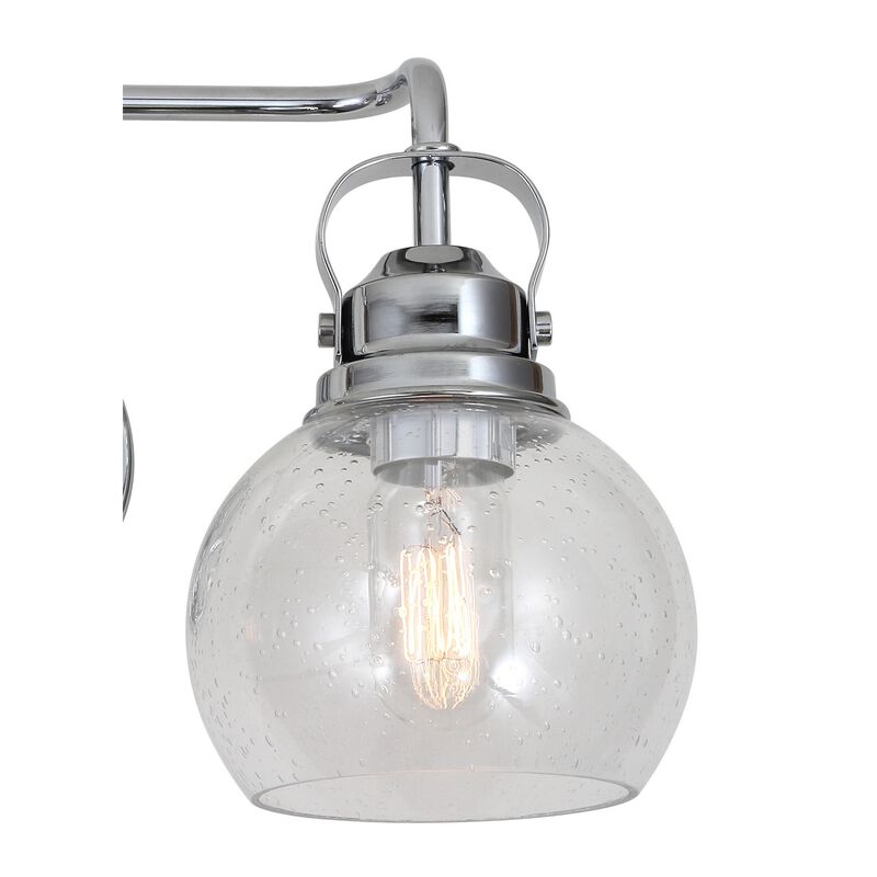 Shirley Metal Bubbled Glass Vanity Light