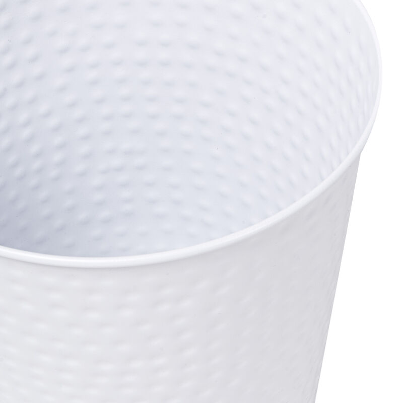 Axel Modern Minimalist Hammered Steel 2-Gallon Wastebasket