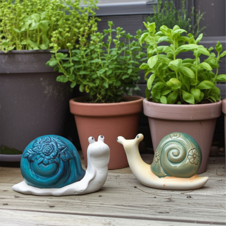 Flower Snails (Set of 2)