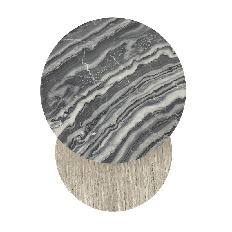 Ashley Modern Contemporary 16 inch Wide Metal 2 Pc Nesting Table in Gold , Fully Assembled