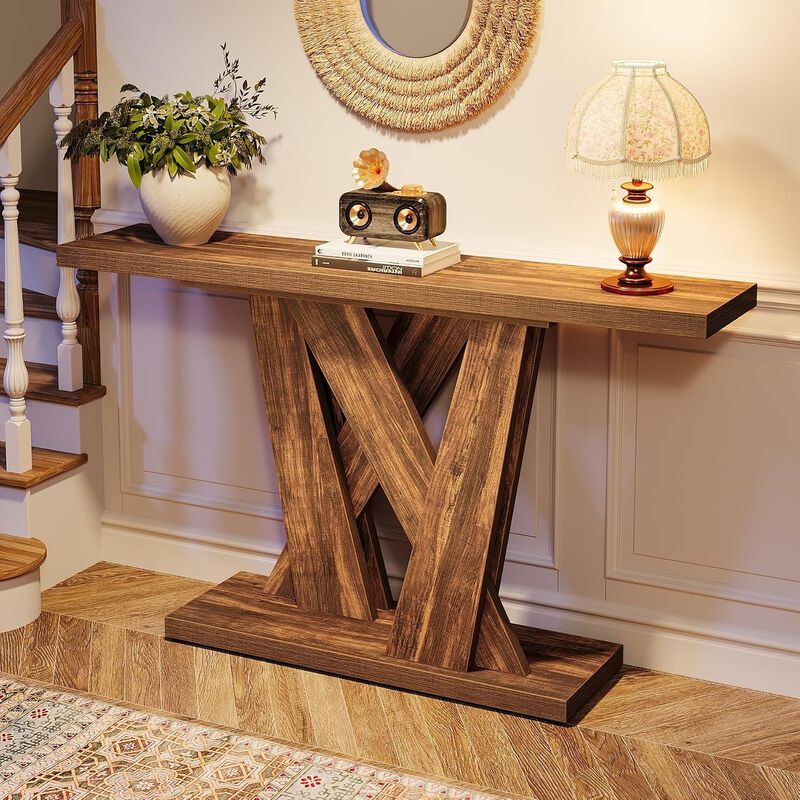 Tribesigns Farmhouse Wood Console Table image number 7