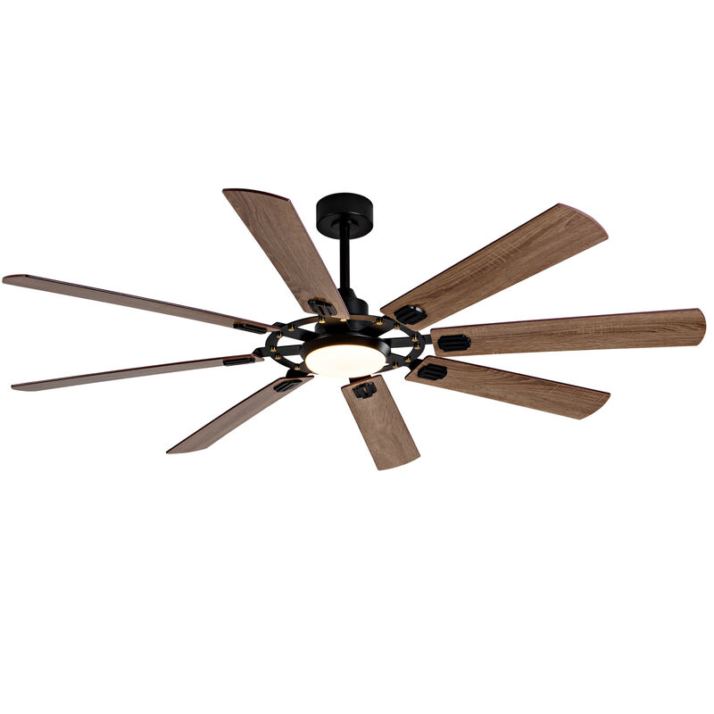 ELEMENT ACE 72-Inch 8-Blade Ceiling Fan with Dimmable Integrated Light, Remote Control, Reversible Quiet DC Motor for Indoor and Covered Outdoor Spaces image number 9