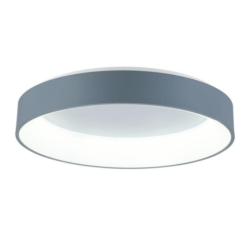 Arenal LED Drum Shade Flush Mount With Gray & White Finish