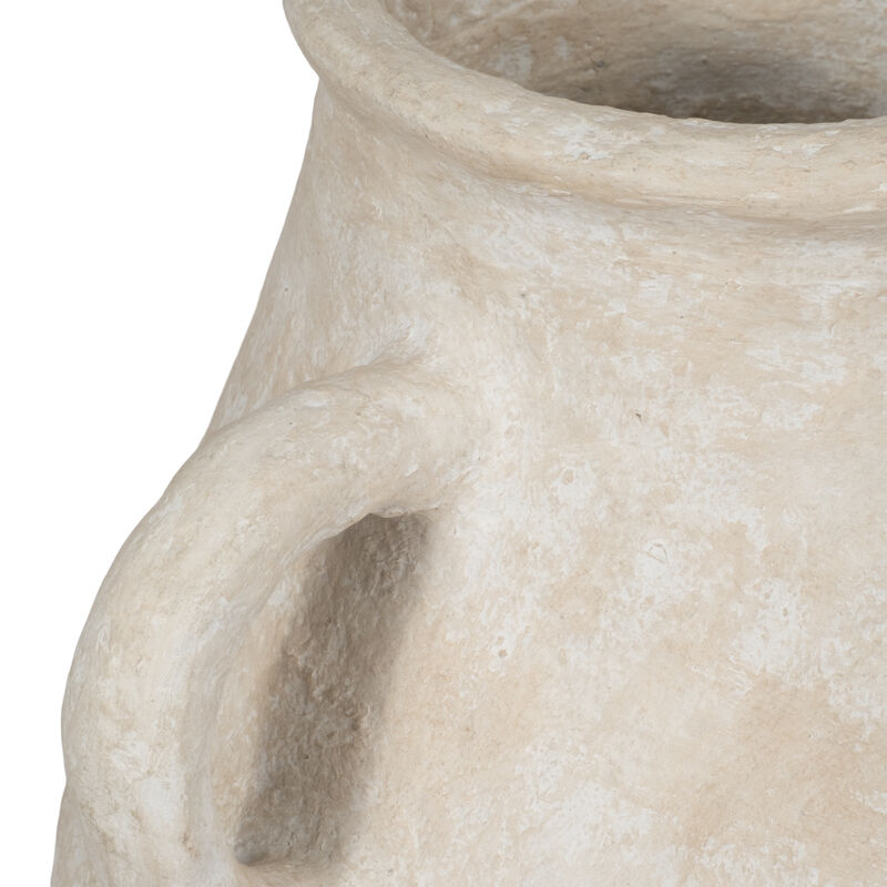 32" Paper Mache Jug With Handles, White image number 4