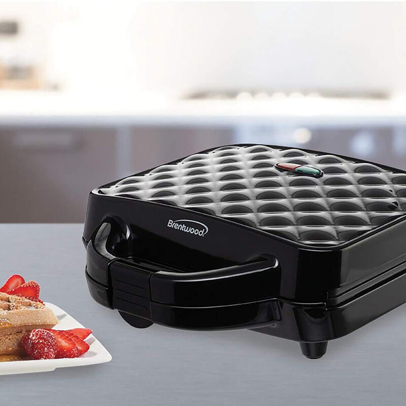 Brentwood Couture Purse Non-Stick Dual Waffle Maker in Black with Indicator Lights
