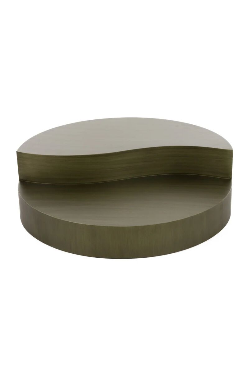 Gray Brass Tiered Coffee Table | OROA Modern Avocet image number 2