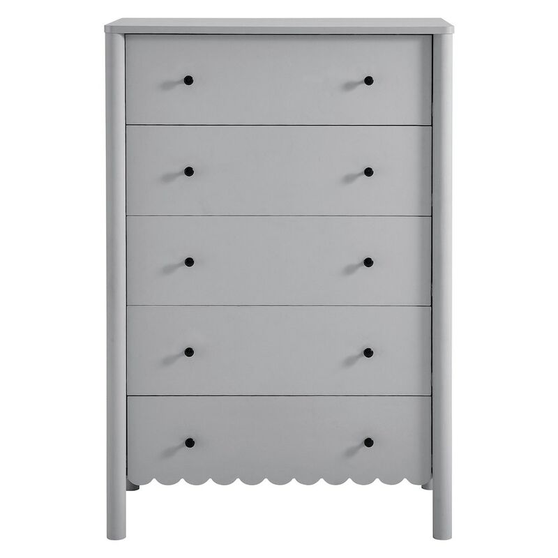 Emmeline Scalloped 5-Drawer Chest image number 4