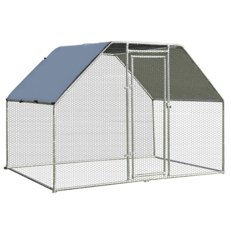 Hivvago 9.5 x 6.5 Feet Large Walk In Chicken Run Cage