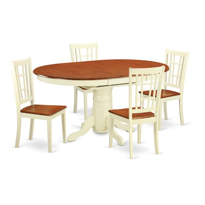 5 Pc Kitchen Table set for 4-Dining Table and 4 Kitchen Dining Chairs