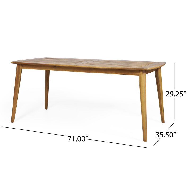 7 Piece Outdoor Acacia Wood Dining Set image number 9