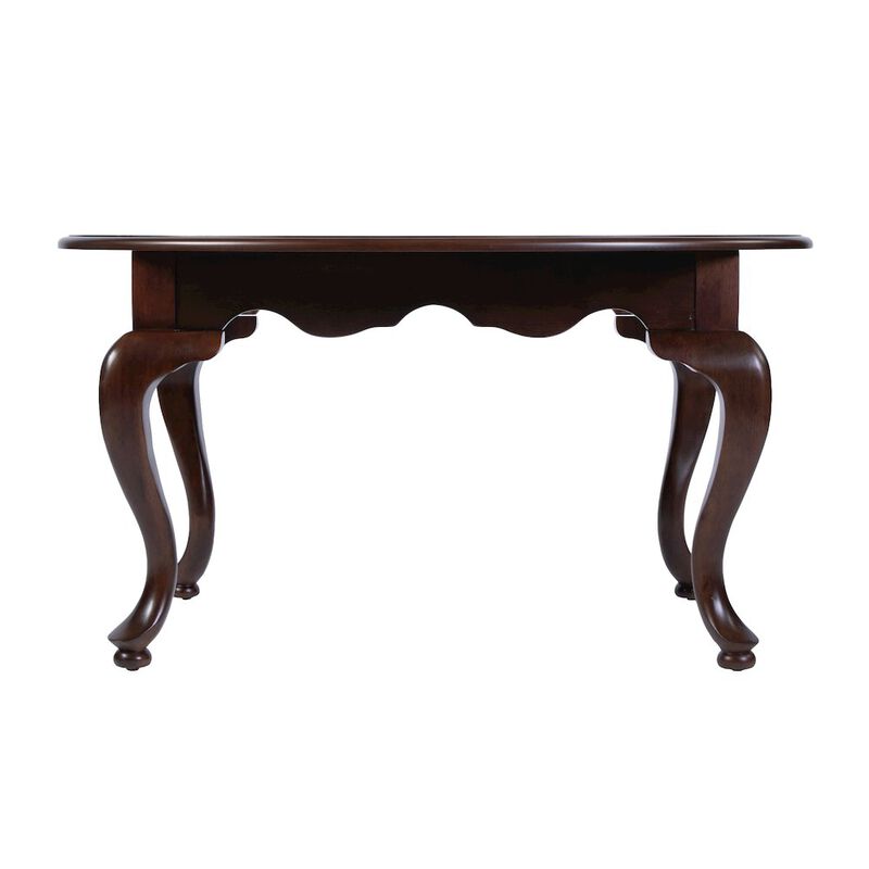 Butler Specialty Mareo 38 in. W Oval Wood Traditional Queen Anne Coffee Table, Cherry image number 4