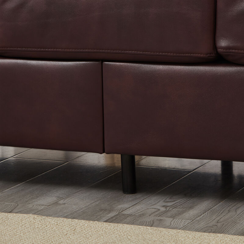 Buldef Breathable Faux-Leather Sofa image number 5