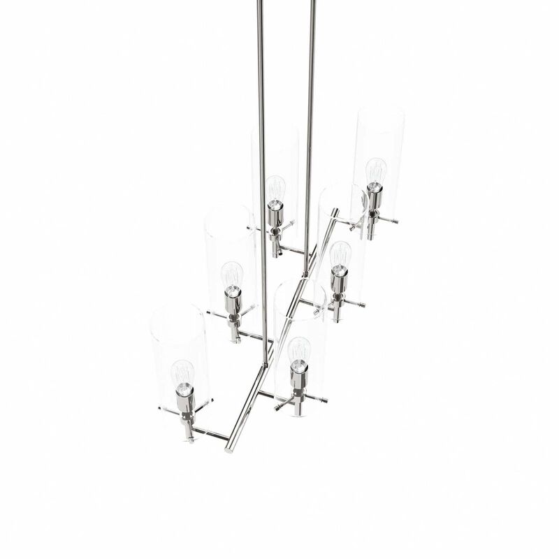 Modway Skylark 6-Light Chandelier in Clear Polished Nickel image number 5
