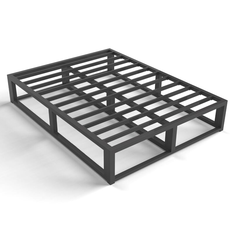 Bilily 10 Inch King Bed Frame with Steel Slat Support, Low Profile King Metal Platform Bed Frame Support Mattress Foundation, No