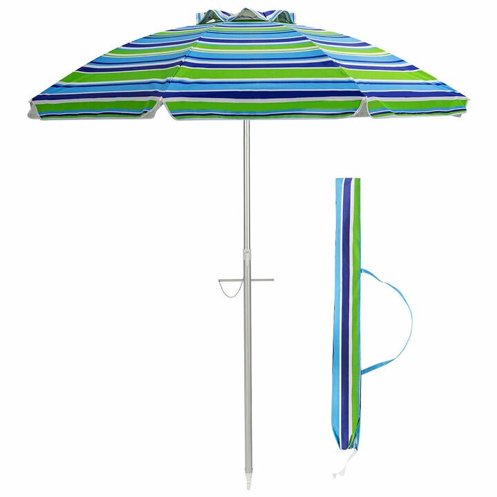 Mondawe 6.5 Feet Beach Umbrella with Carry Bag without Weight Base