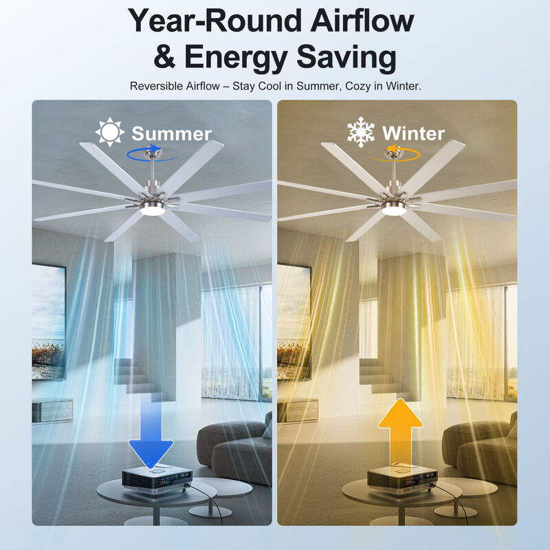 ELEMENT ACE Modern Reversible DC Motor Ceiling Fan with Dimmable LED Light Kit and Remote Control image number 8