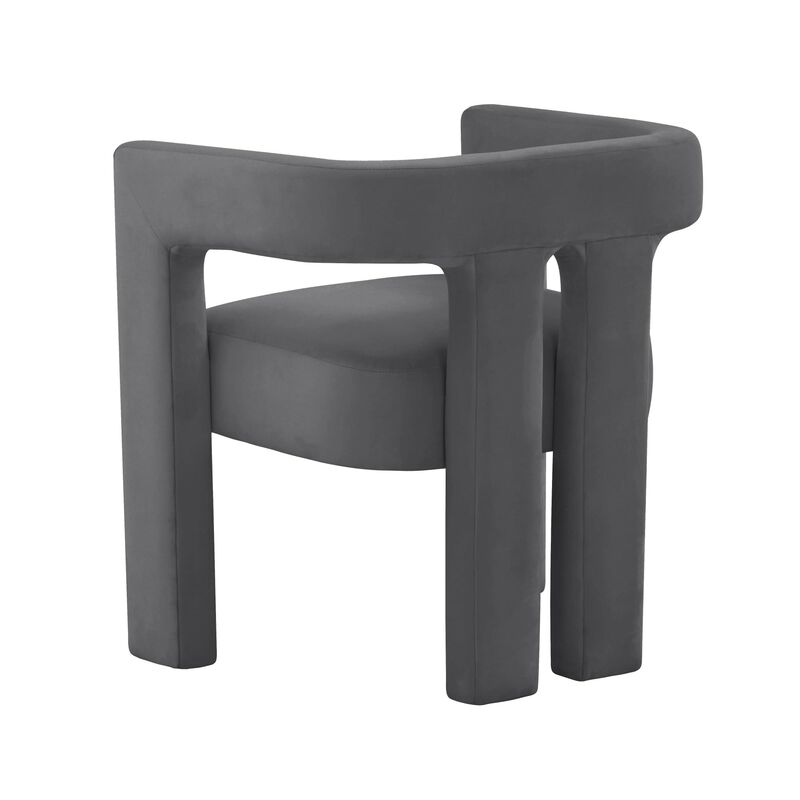 Casafoyer Sloane Dark Grey Velvet Chair image number 3