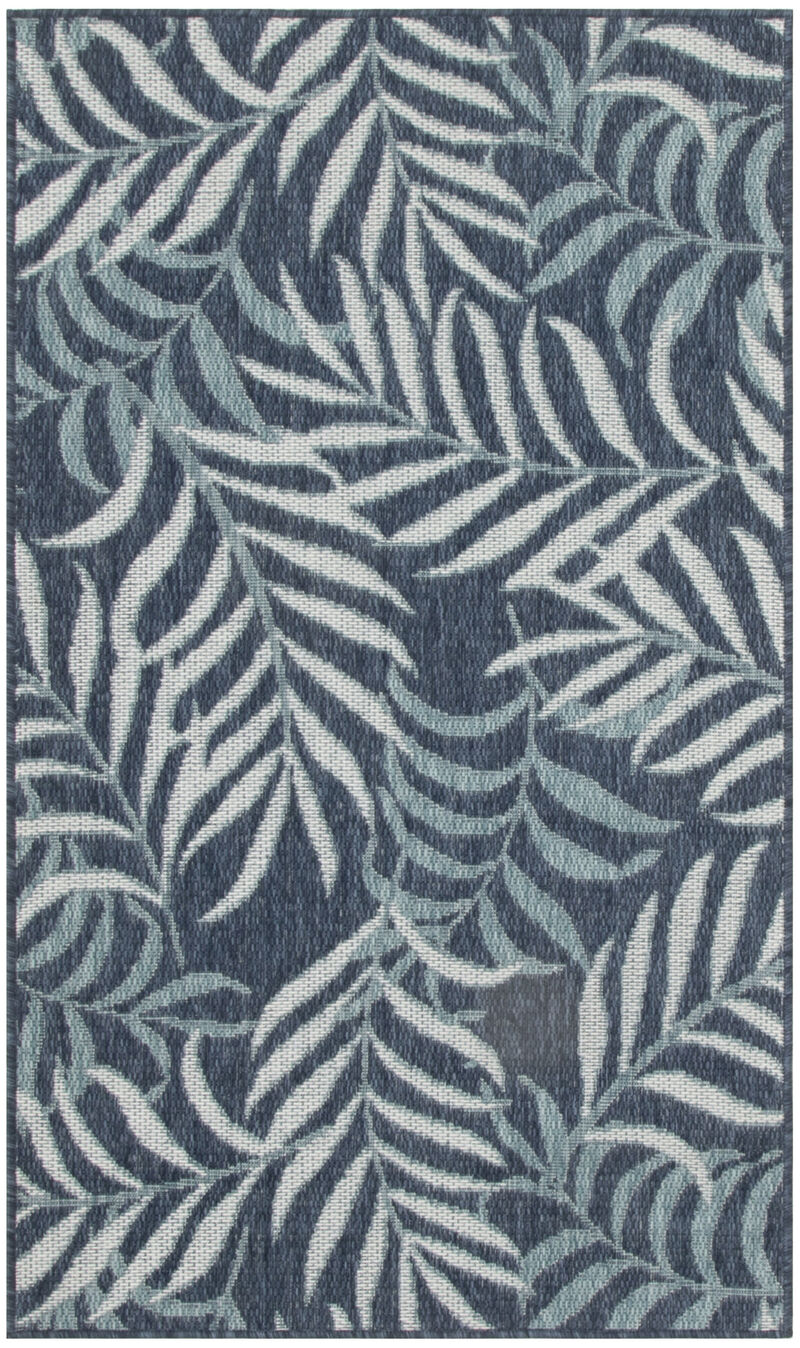HomeRoots Palm Leaf Indoor Outdoor Area Rug image number 0