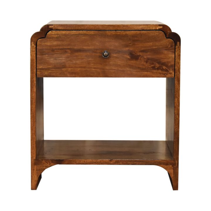 Artisan Furniture Newton 1 Drawer Solid Wood  Nightstand Chestnut