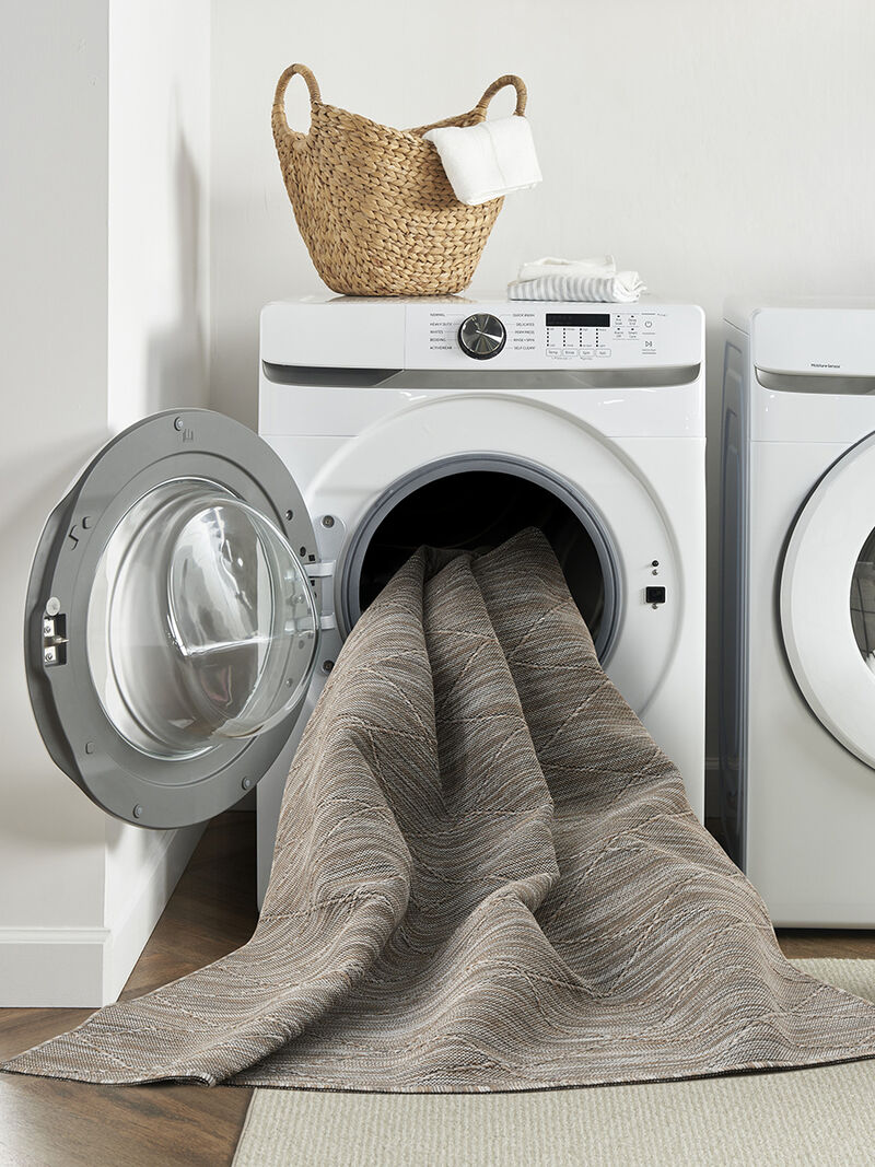 Washable Solutions WSL01 Gray/Mocha 10' x 14' Rug