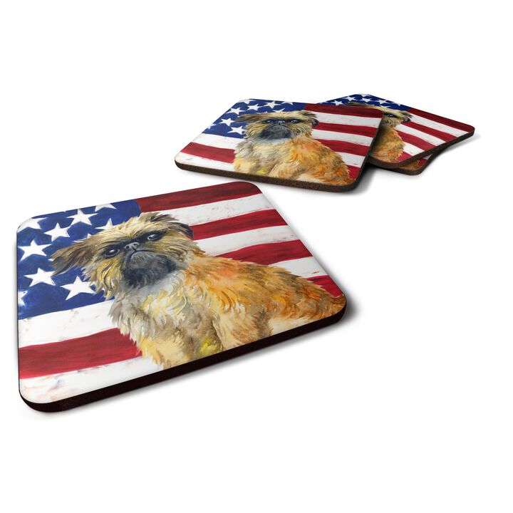 Caroline's Treasures Brussels Griffon Patriotic Decorative coasters, Multicolor