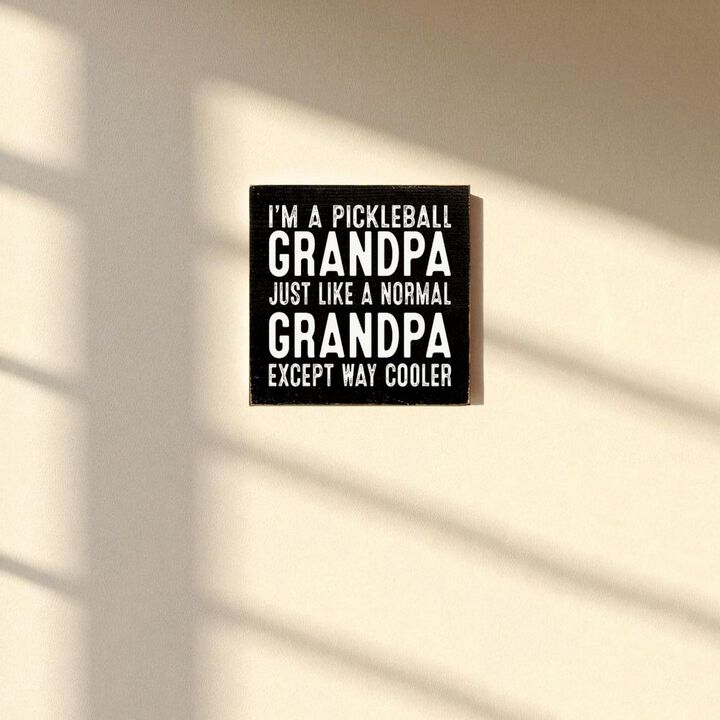 Pickleball Grandpa Wooden Sign Funny Pickleball Wall Decor Gift