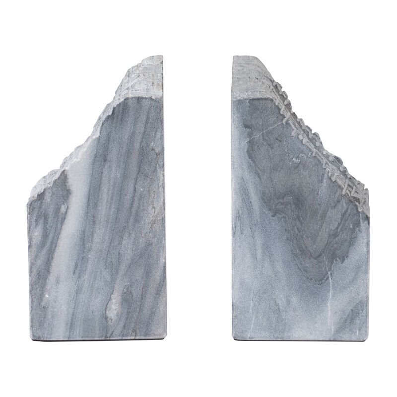 Set of 2 Marble Live Edge Bookends image number 0