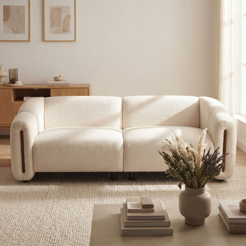 Vixba 87.4" Modern Curved Block Sofa image number 1