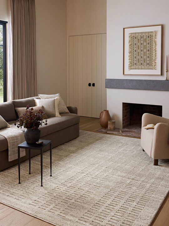 Monty MOT03 Ivory/Beige 5'3" x 7'6" Rug by Amber Lewis x Loloi